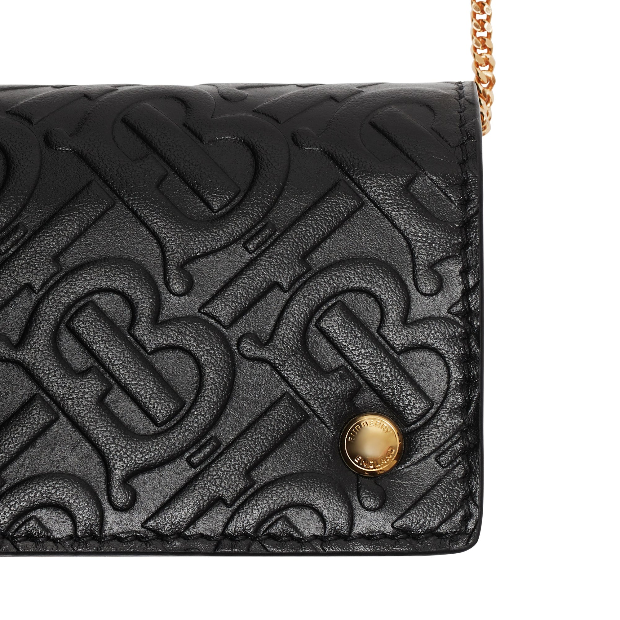 Porte-cartes en cuir Monogram avec sangle amovible - Black