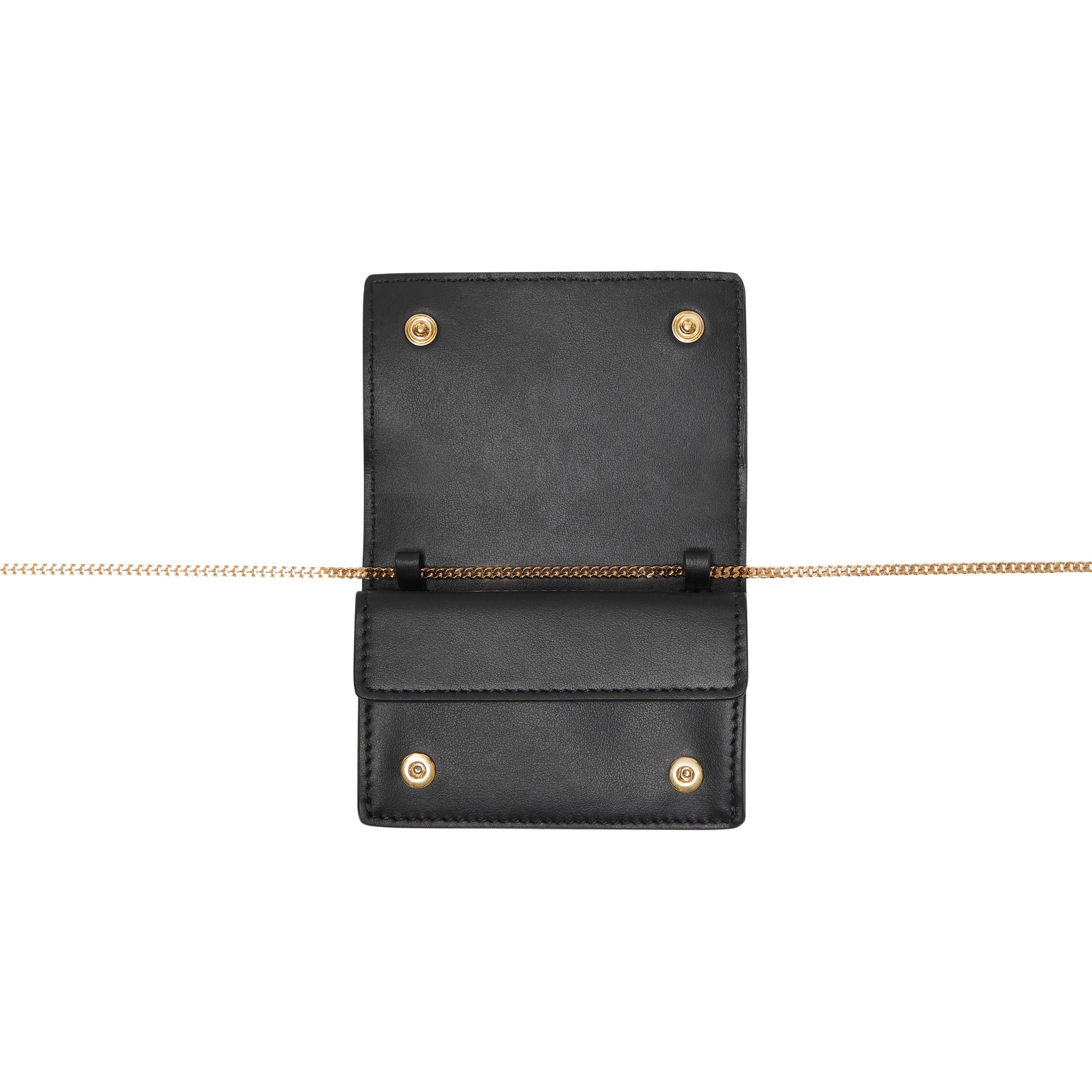 Porte-cartes en cuir Monogram avec sangle amovible - Black