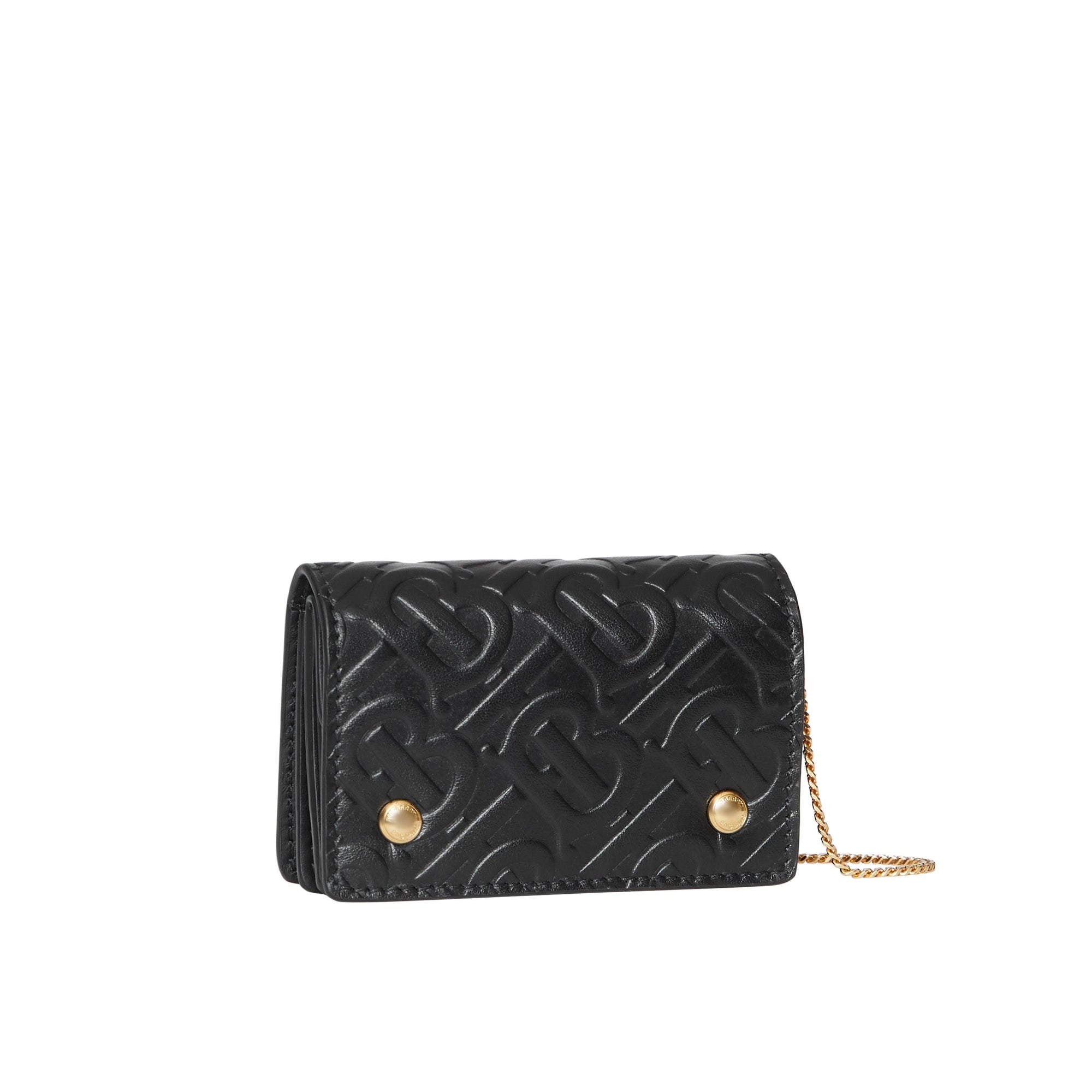 Porte-cartes en cuir Monogram avec sangle amovible - Black