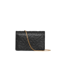 Porte-cartes en cuir Monogram avec sangle amovible - Black