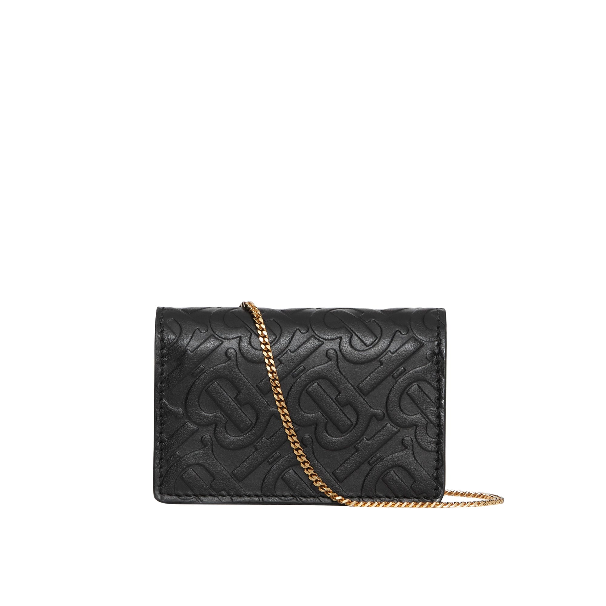 Porte-cartes en cuir Monogram avec sangle amovible - Black