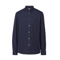 Chemise en popeline de coton extensible Monogram - Navy