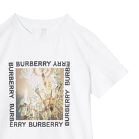 T-shirt en coton avec imprimé lustre - White