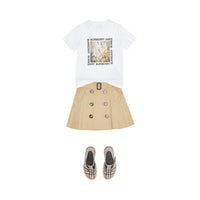 T-shirt en coton avec imprimé lustre - White
