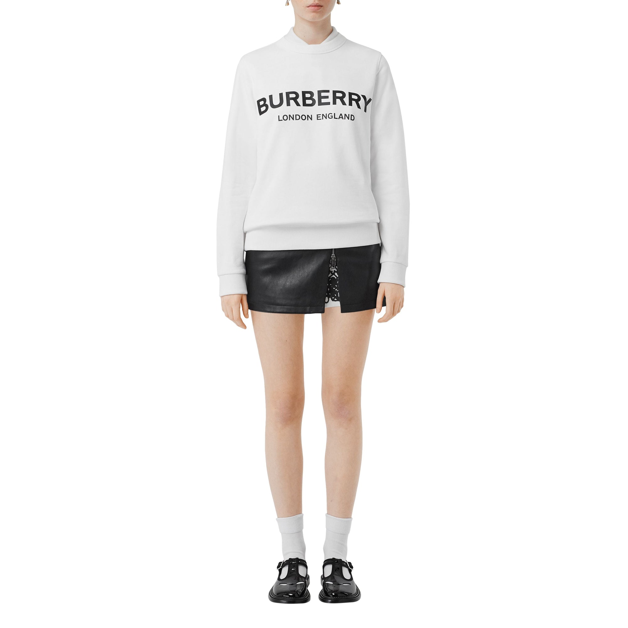 Sweat-shirt en coton avec logo - White