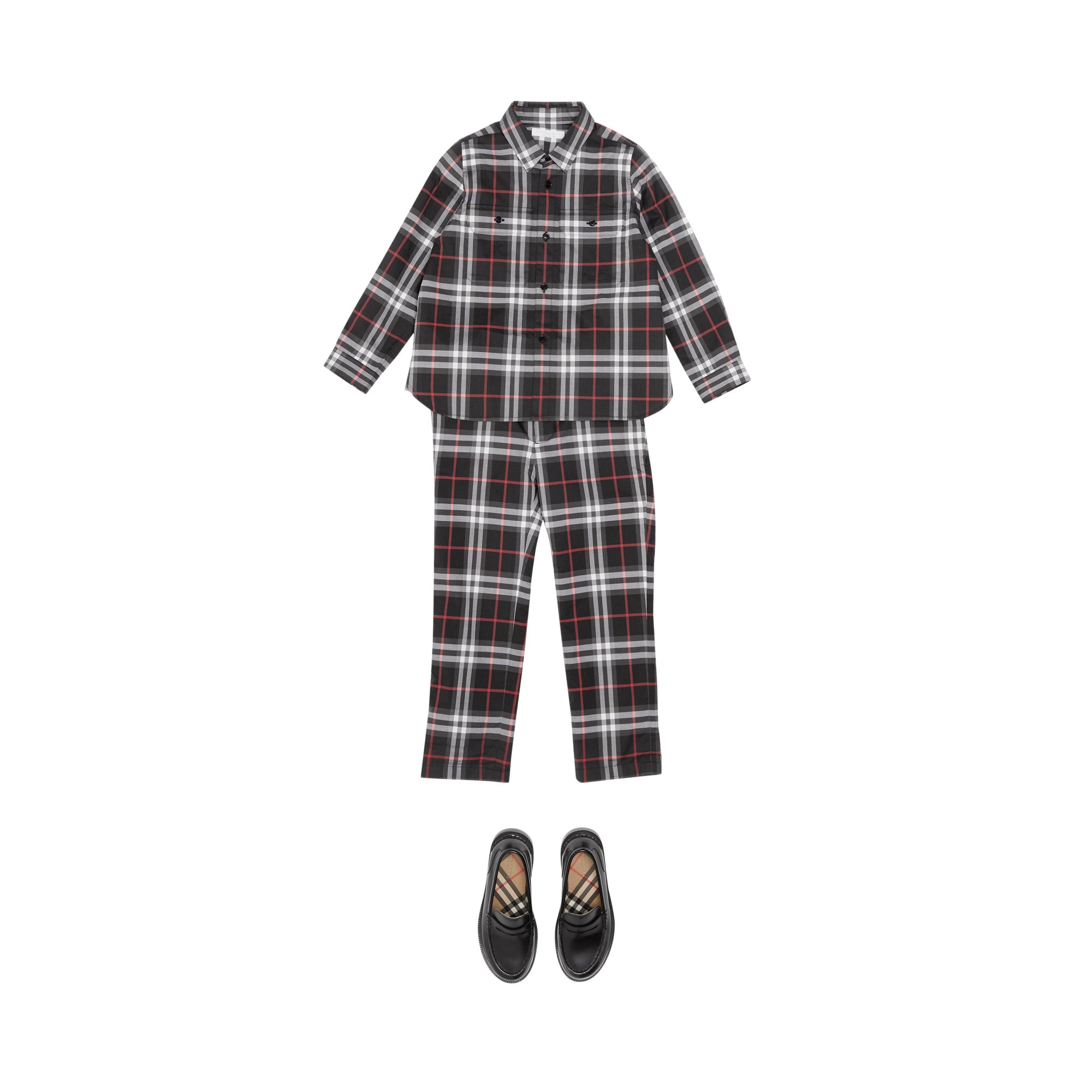 Chemise en coton Vintage check - Black