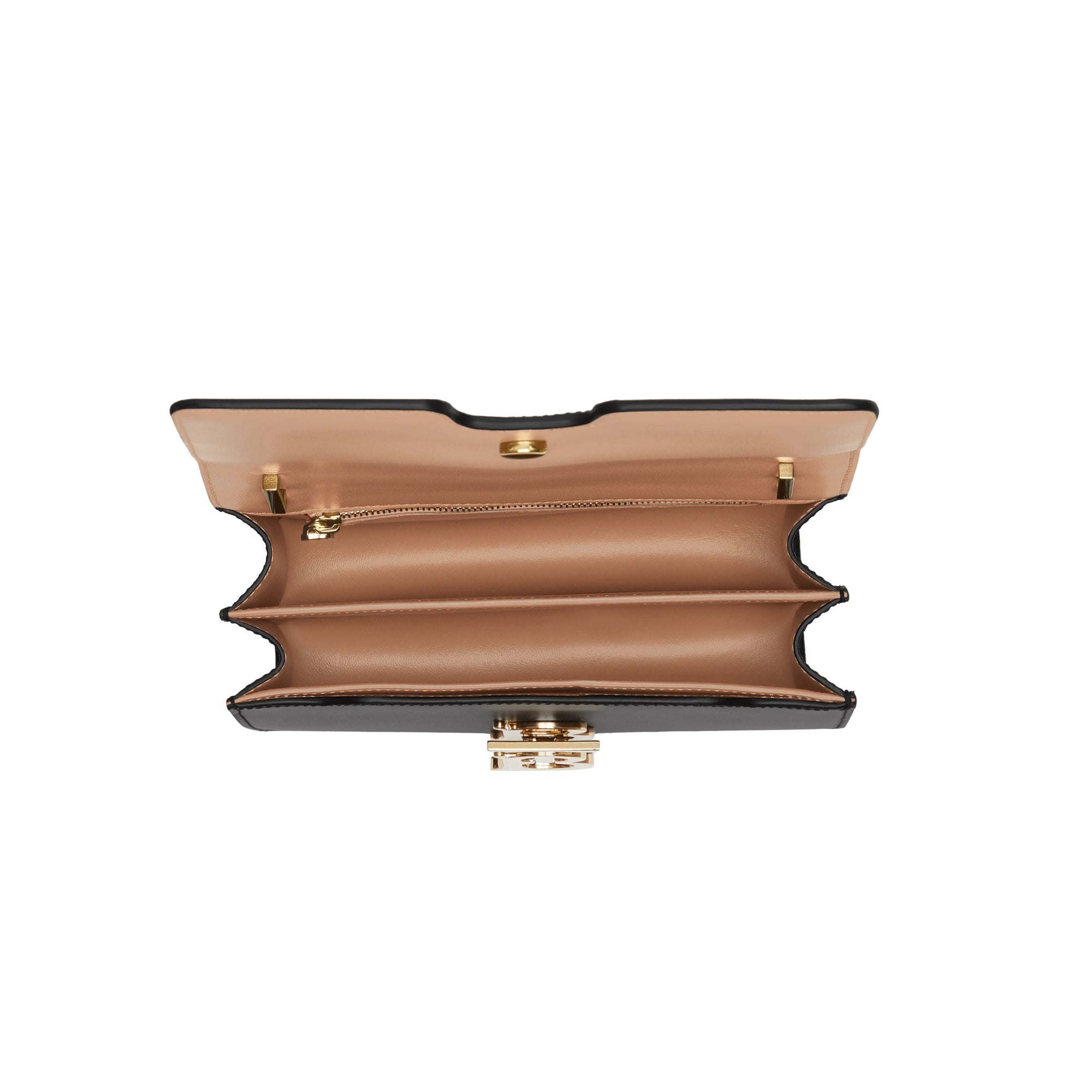 Petit sac TB en cuir - Light Camel & Black