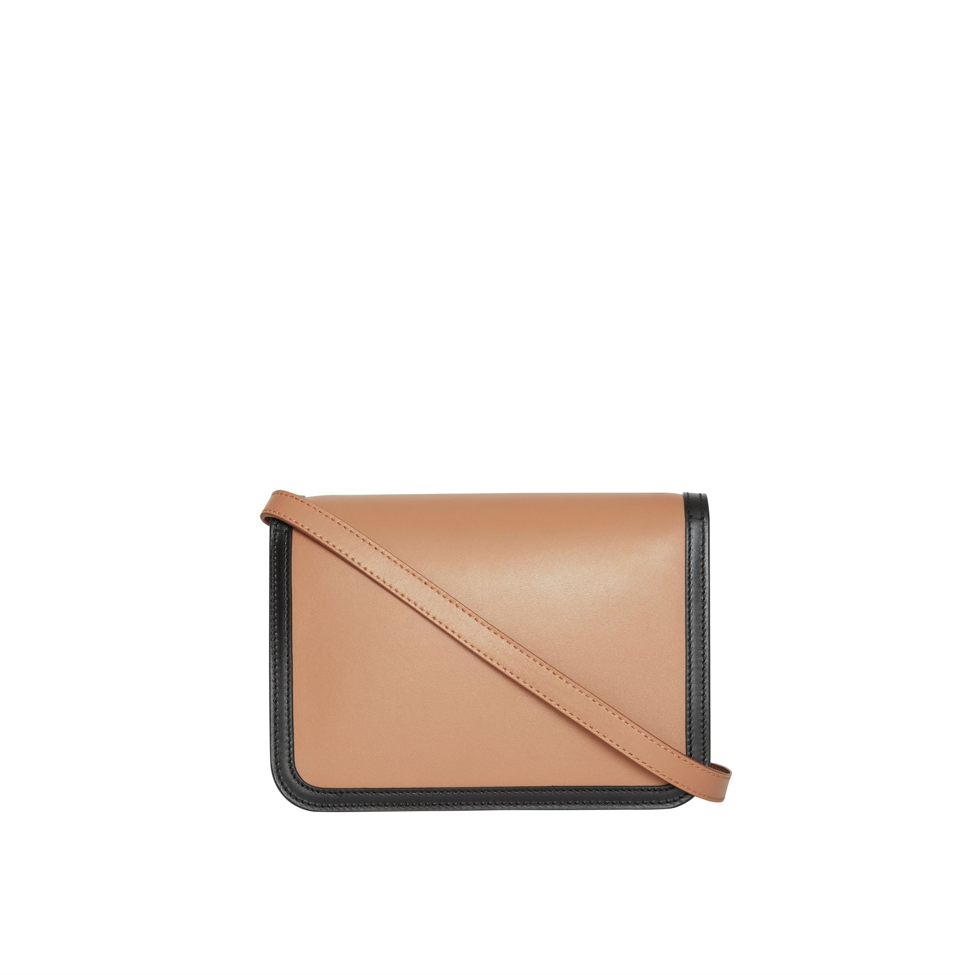 Petit sac TB en cuir - Light Camel & Black