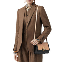 Petit sac TB en cuir - Light Camel & Black