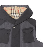 Doudoune sans manches rembourrée à capuche - Dark Charcoal