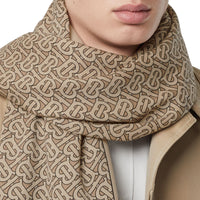 Écharpe légère en cachemire Monogram - Pale Camel
