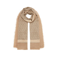 Écharpe légère en cachemire Monogram - Pale Camel