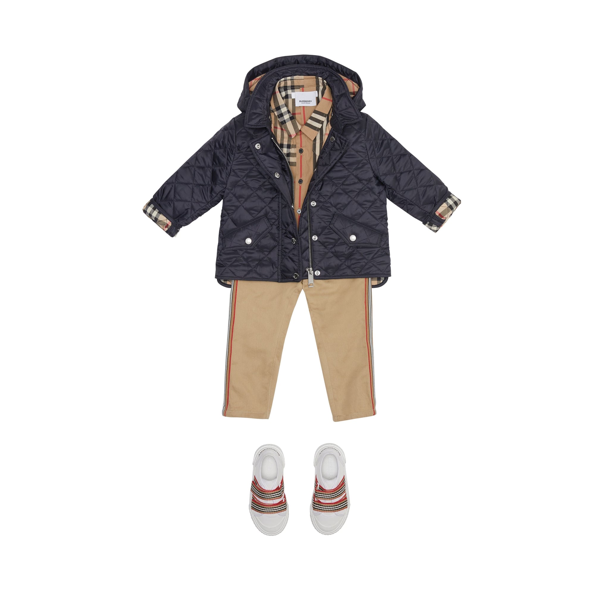 Veste matelassée avec capuche amovible - Navy