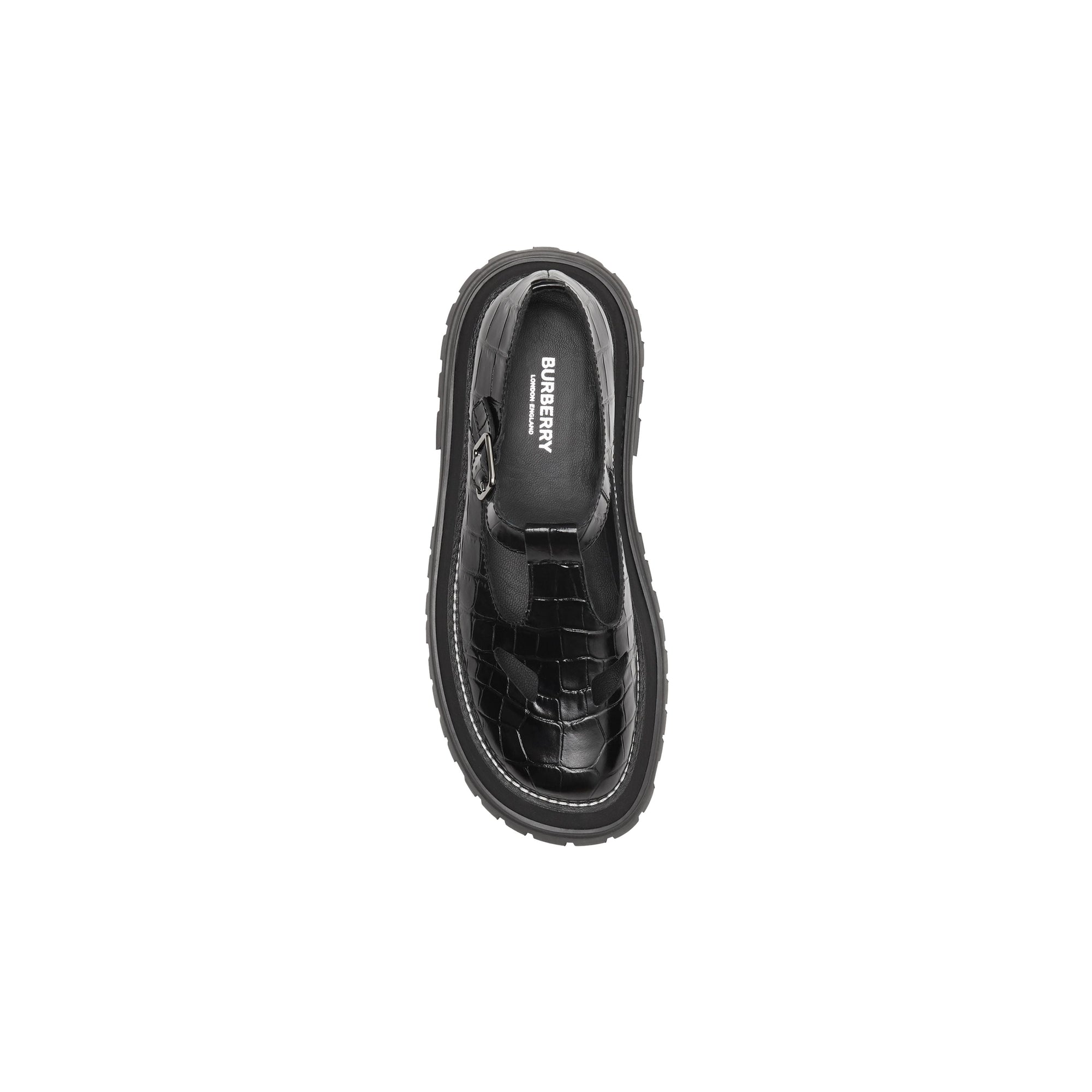 Salomés en cuir embossé - Black