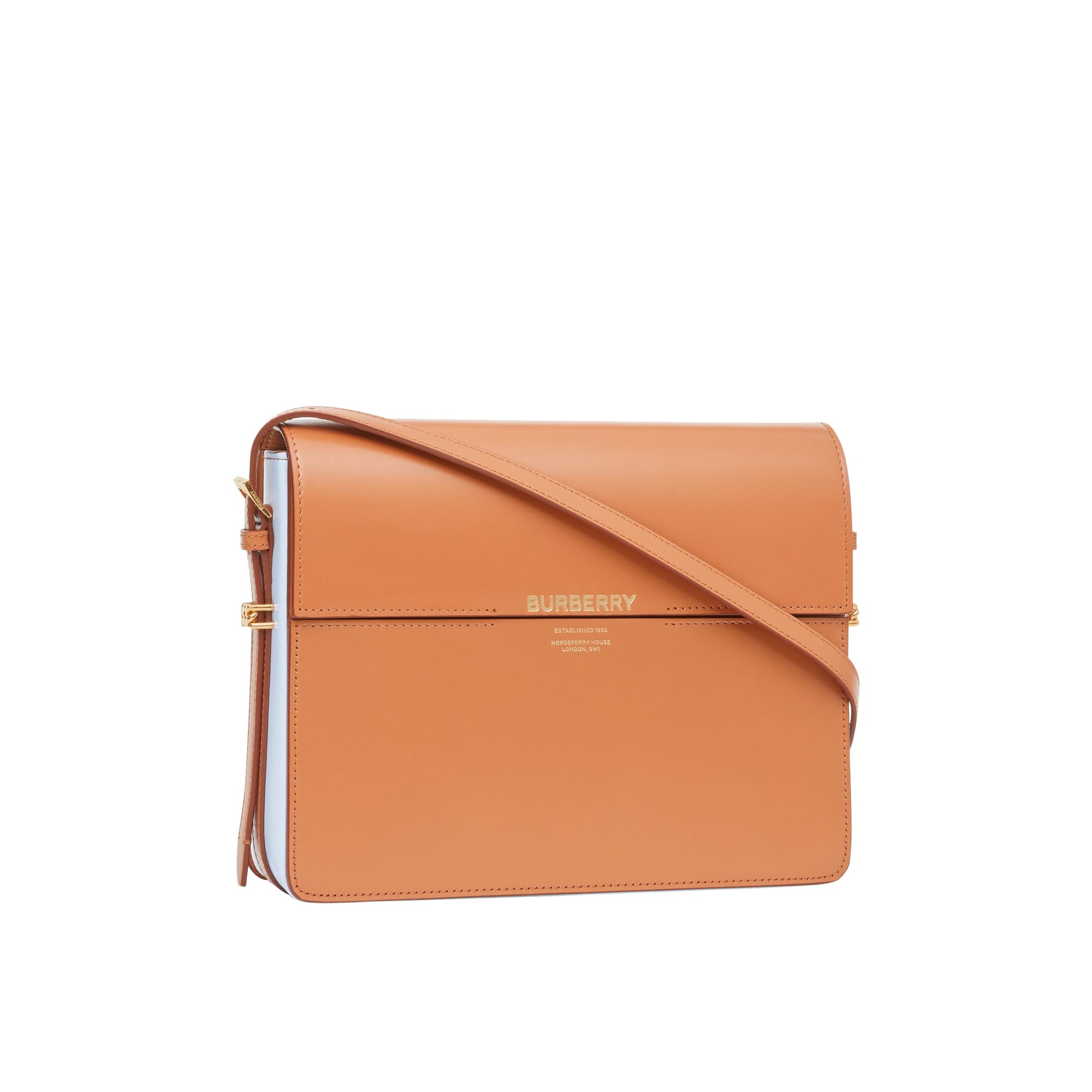 Grand sac Grace en cuir bicolore - Nutmeg & Pale Blue