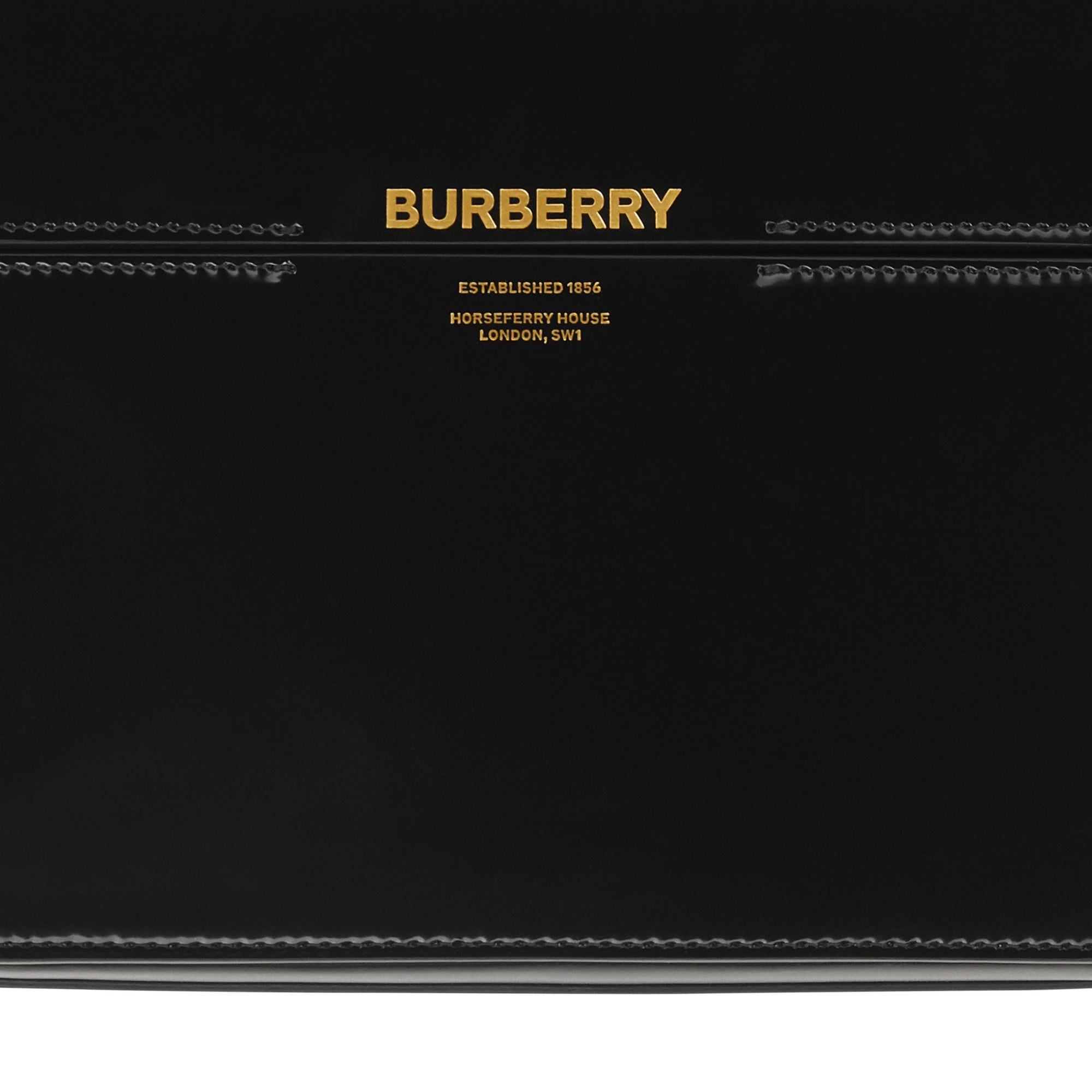 Grand sac Grace en cuir verni - Black