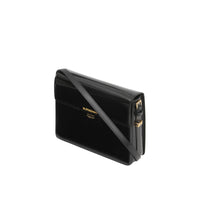 Grand sac Grace en cuir verni - Black