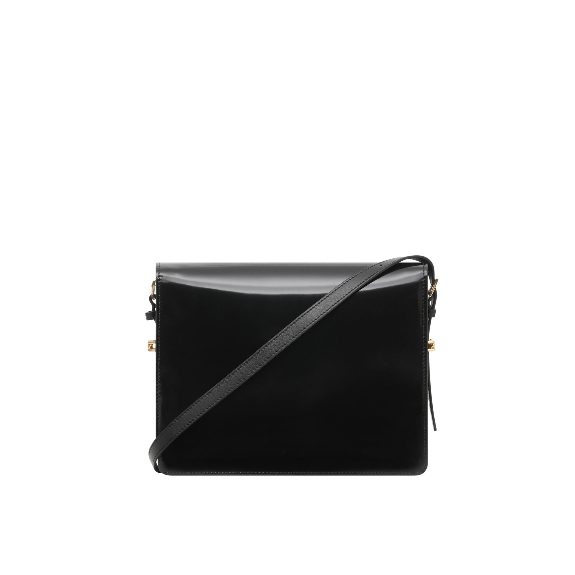 Grand sac Grace en cuir verni - Black