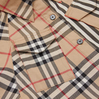 Robe chemise en coton à rayures iconiques et Vintage check - Archive Beige