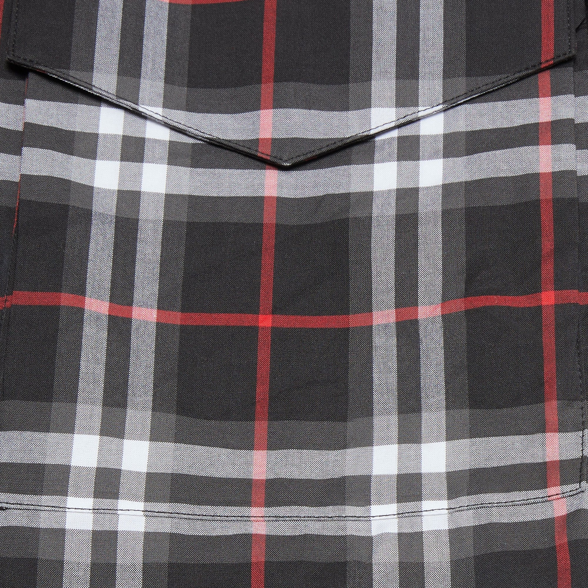 Robe chemise en coton Vintage check - Black