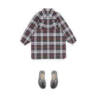 Robe chemise en coton Vintage check - Black