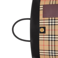Sac à main Society en cuir et coton Vintage check - Archive Beige