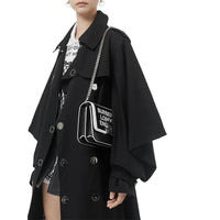 Petit sac TB en cuir avec logo - Black & White