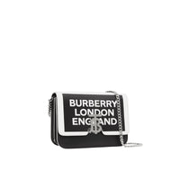 Petit sac TB en cuir avec logo - Black & White