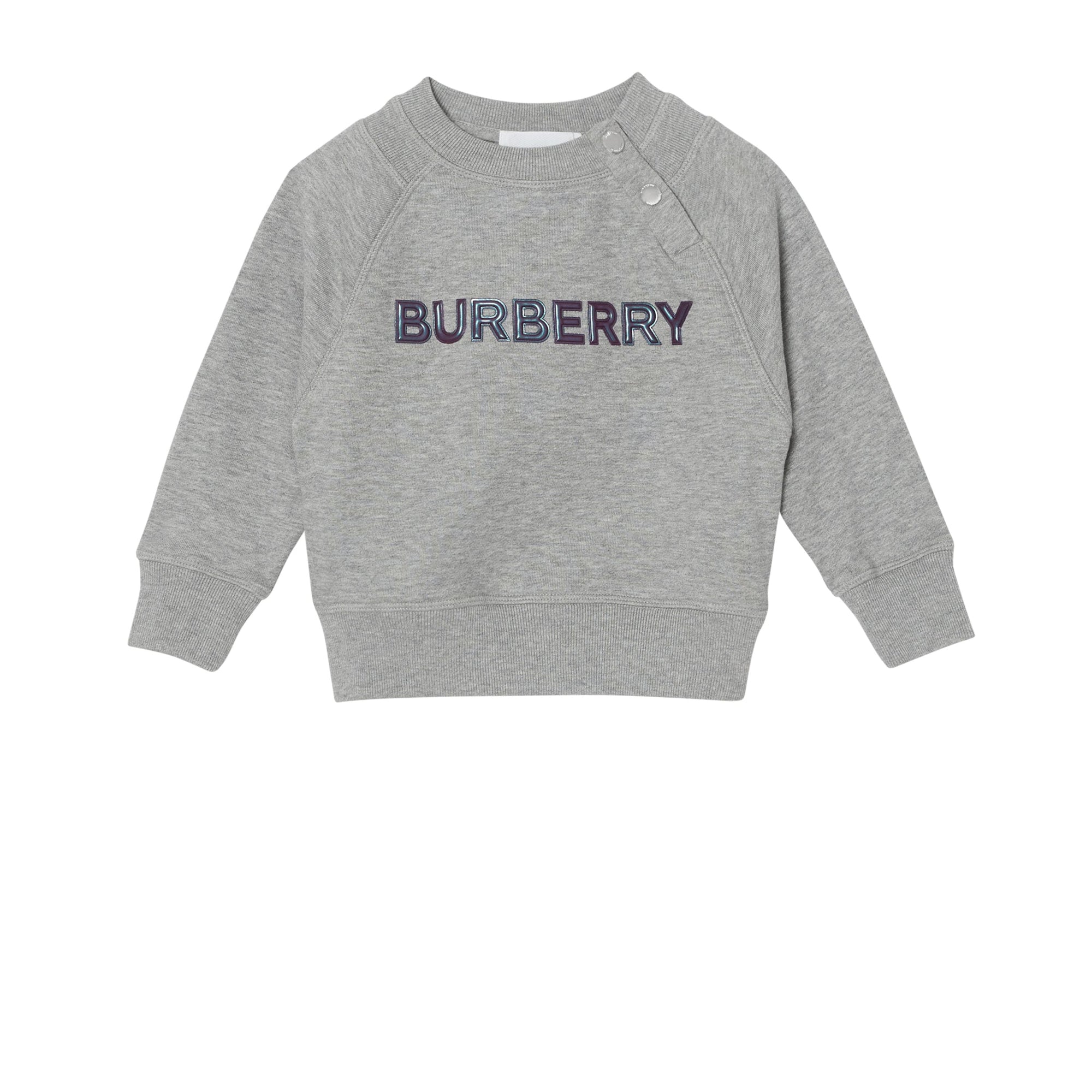 Sweat-shirt en coton avec logo - Grey Melange