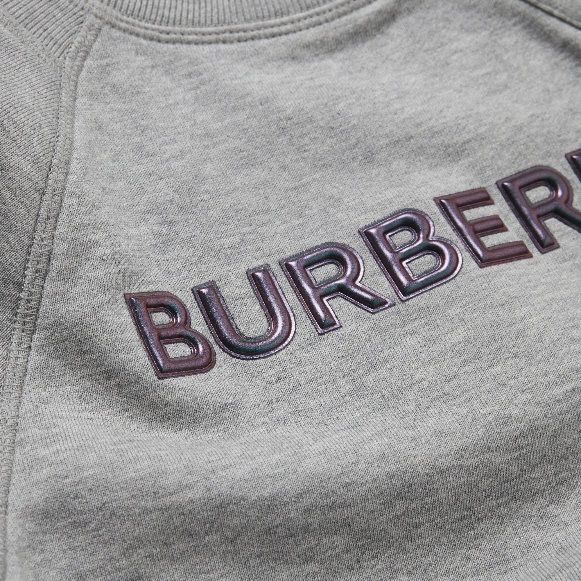 Sweat-shirt en coton avec logo - Grey Melange
