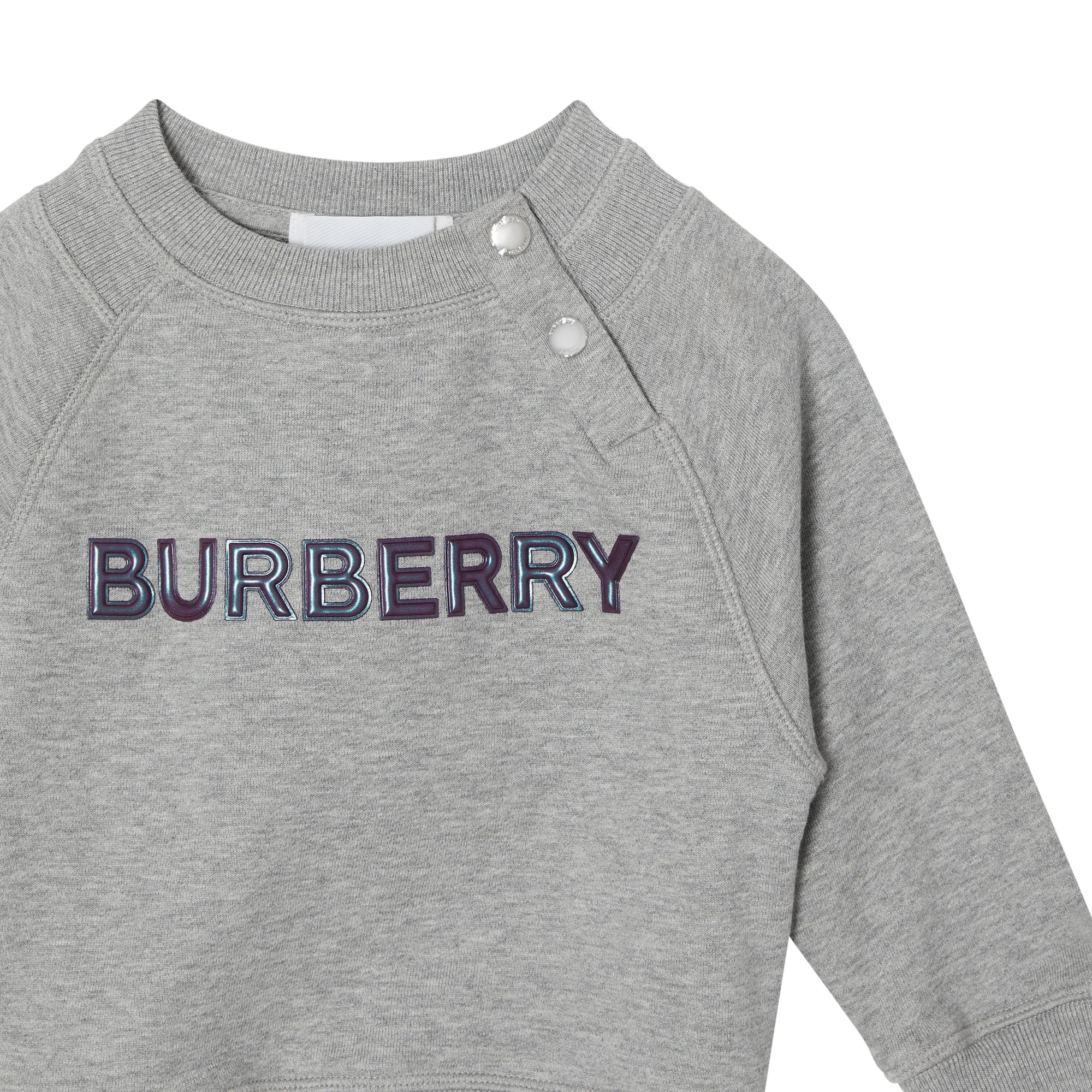 Sweat-shirt en coton avec logo - Grey Melange