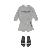 Sweat-shirt en coton avec logo - Grey Melange