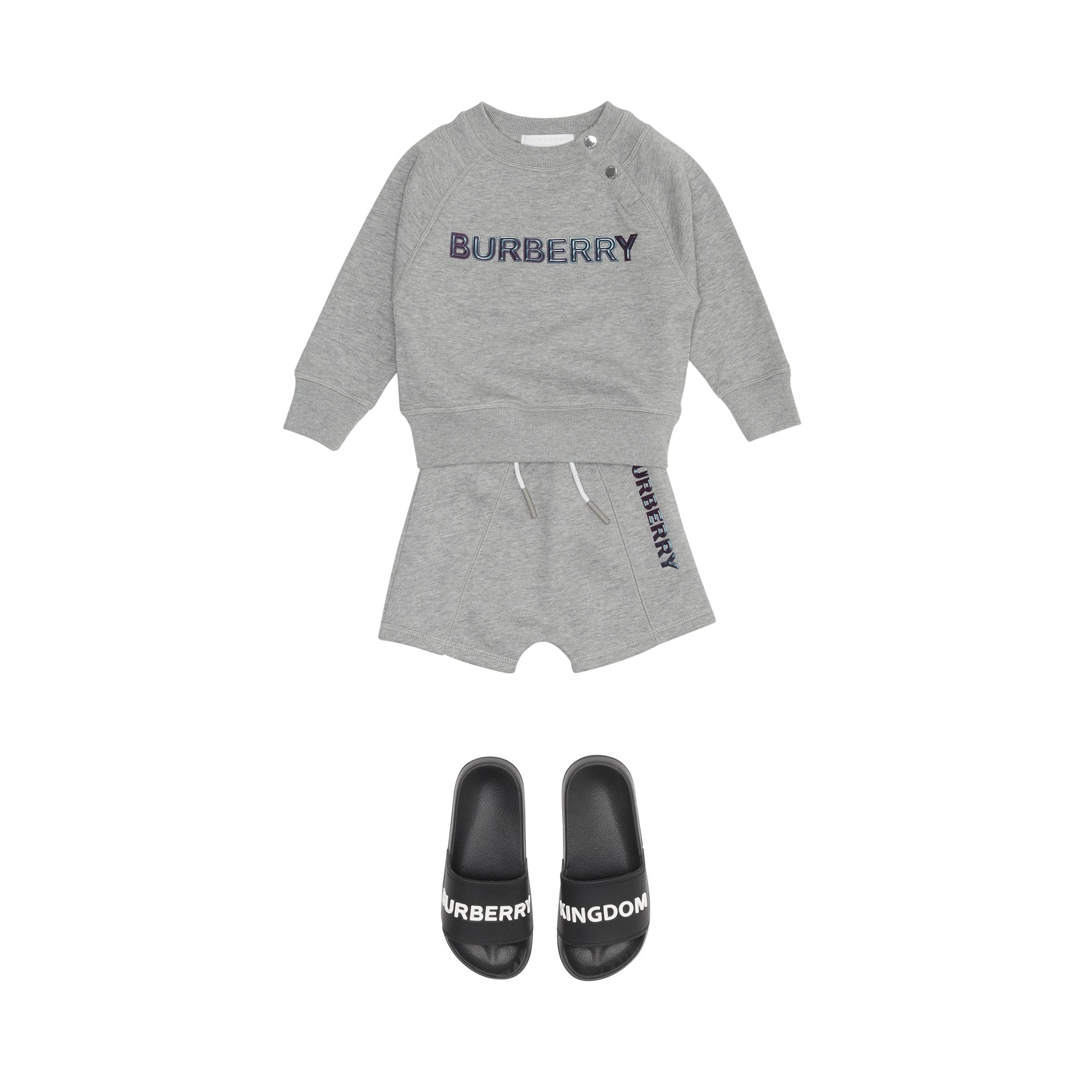 Sweat-shirt en coton avec logo - Grey Melange