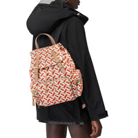 Sac The Rucksack moyen en nylon Monogram - Vermillion