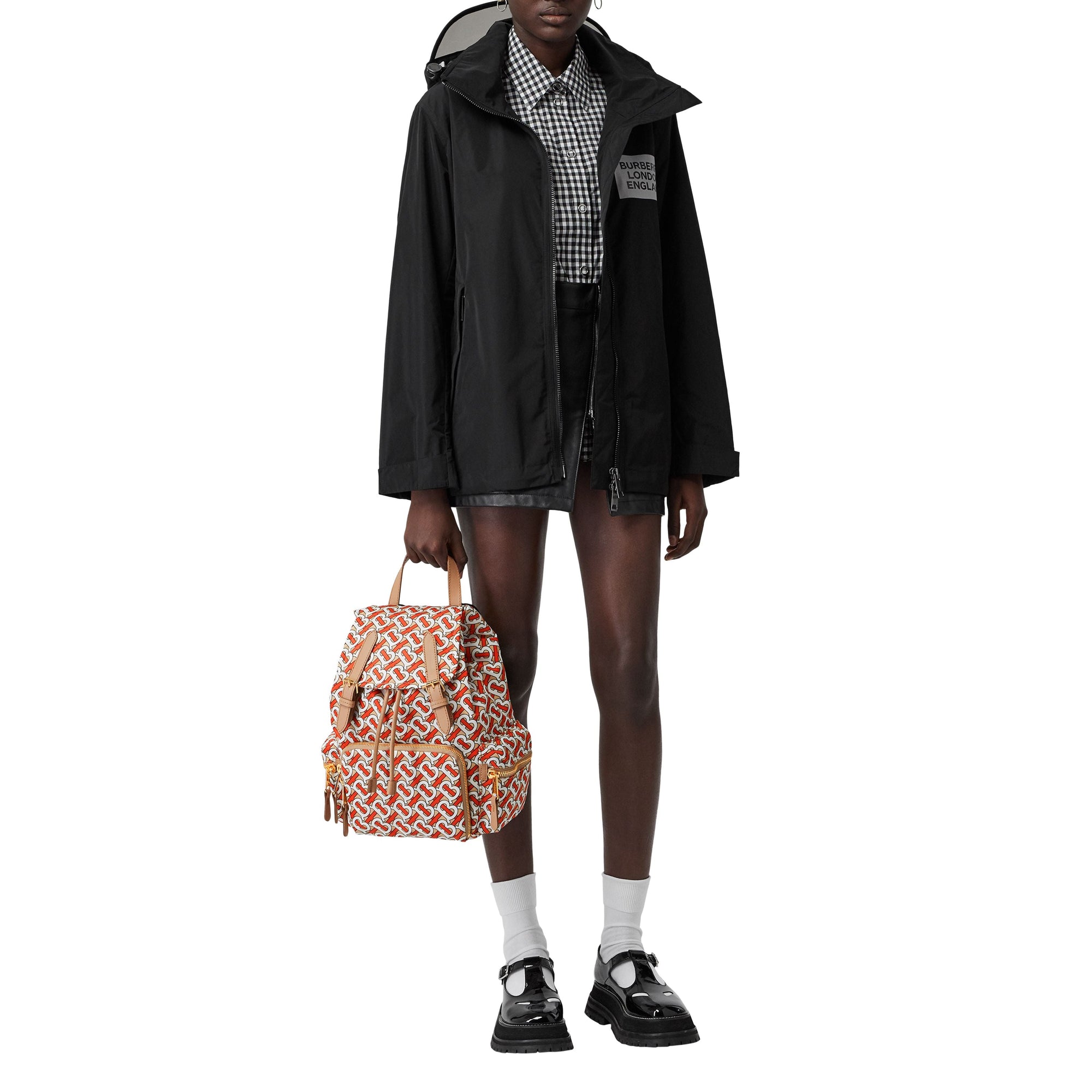 Sac The Rucksack moyen en nylon Monogram - Vermillion