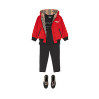 Veste à capuche réversible avec rayures iconiques - Bright Red