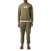 Sweat-shirt en coton avec logo - Dark Moss