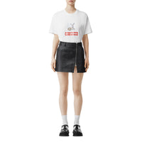 T-shirt oversize en coton à imprimé montage - White