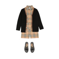 Cardigan en laine avec rayures iconiques - Black