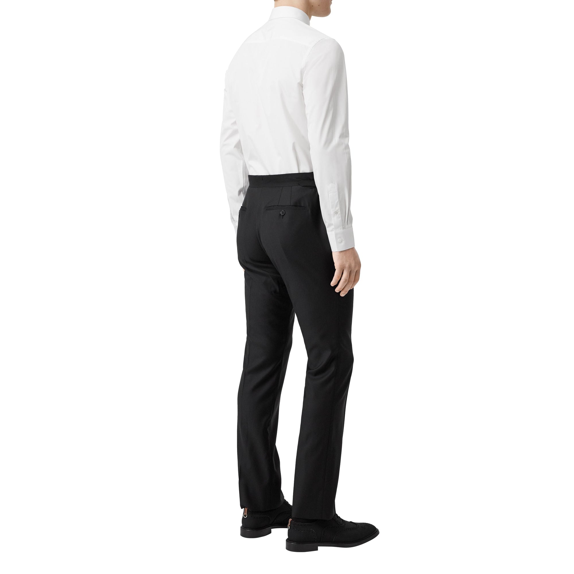 Chemise slim en popeline de coton Monogram - White