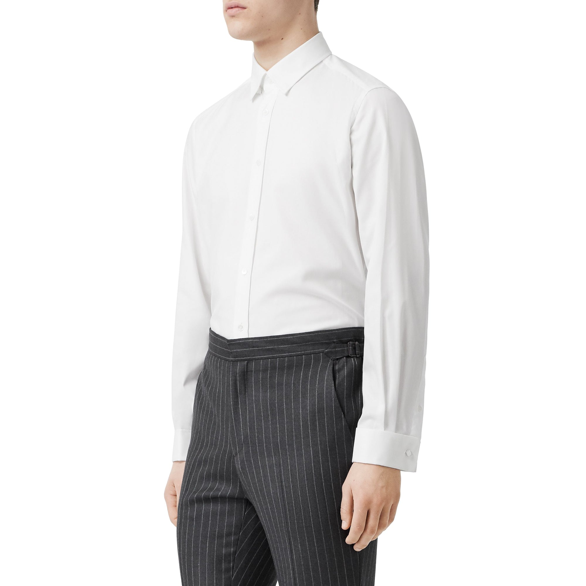 Chemise Oxford classique en coton Monogram - White
