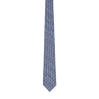 Cravate classique en jacquard de soie Monogram - Bright Navy