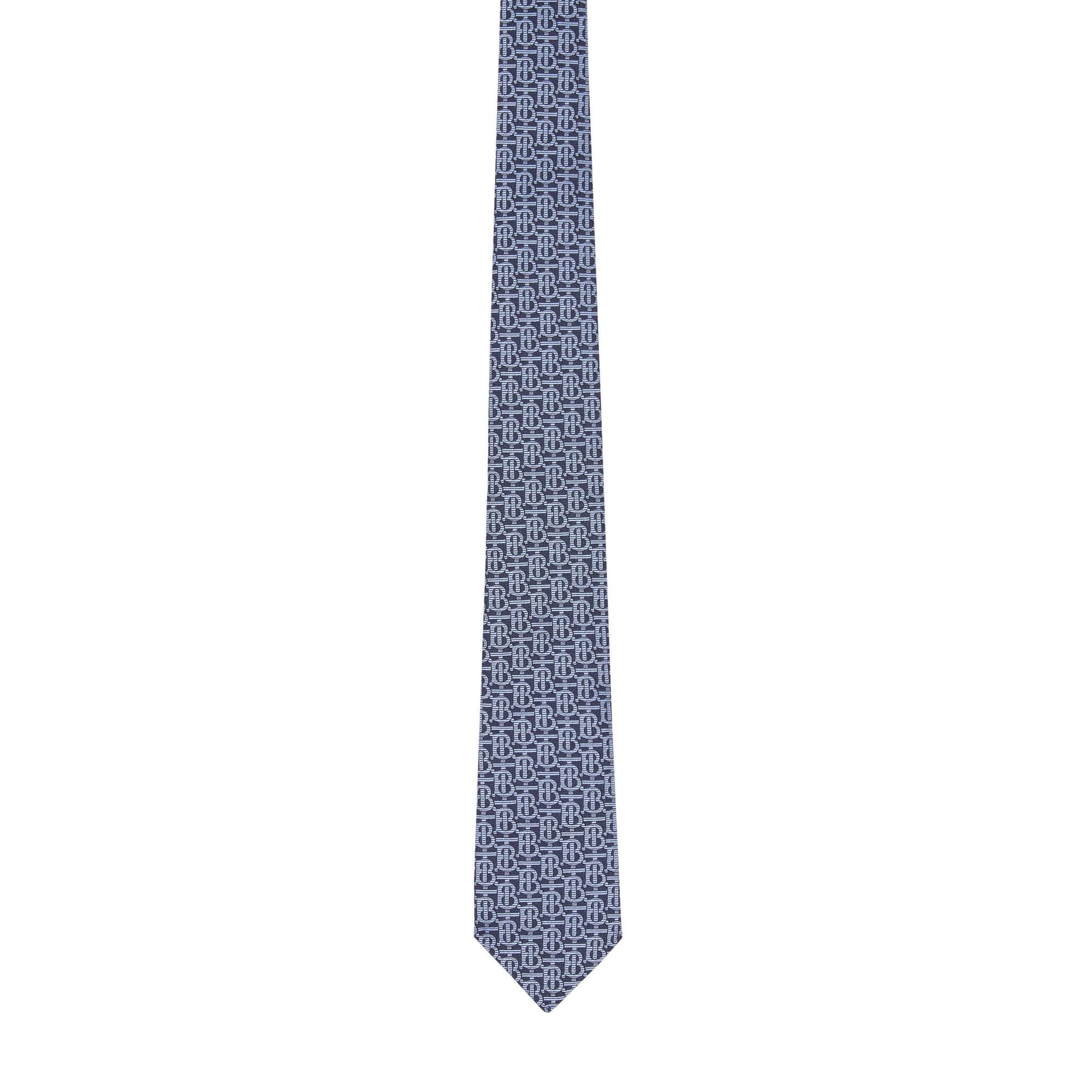 Cravate classique en jacquard de soie Monogram - Bright Navy
