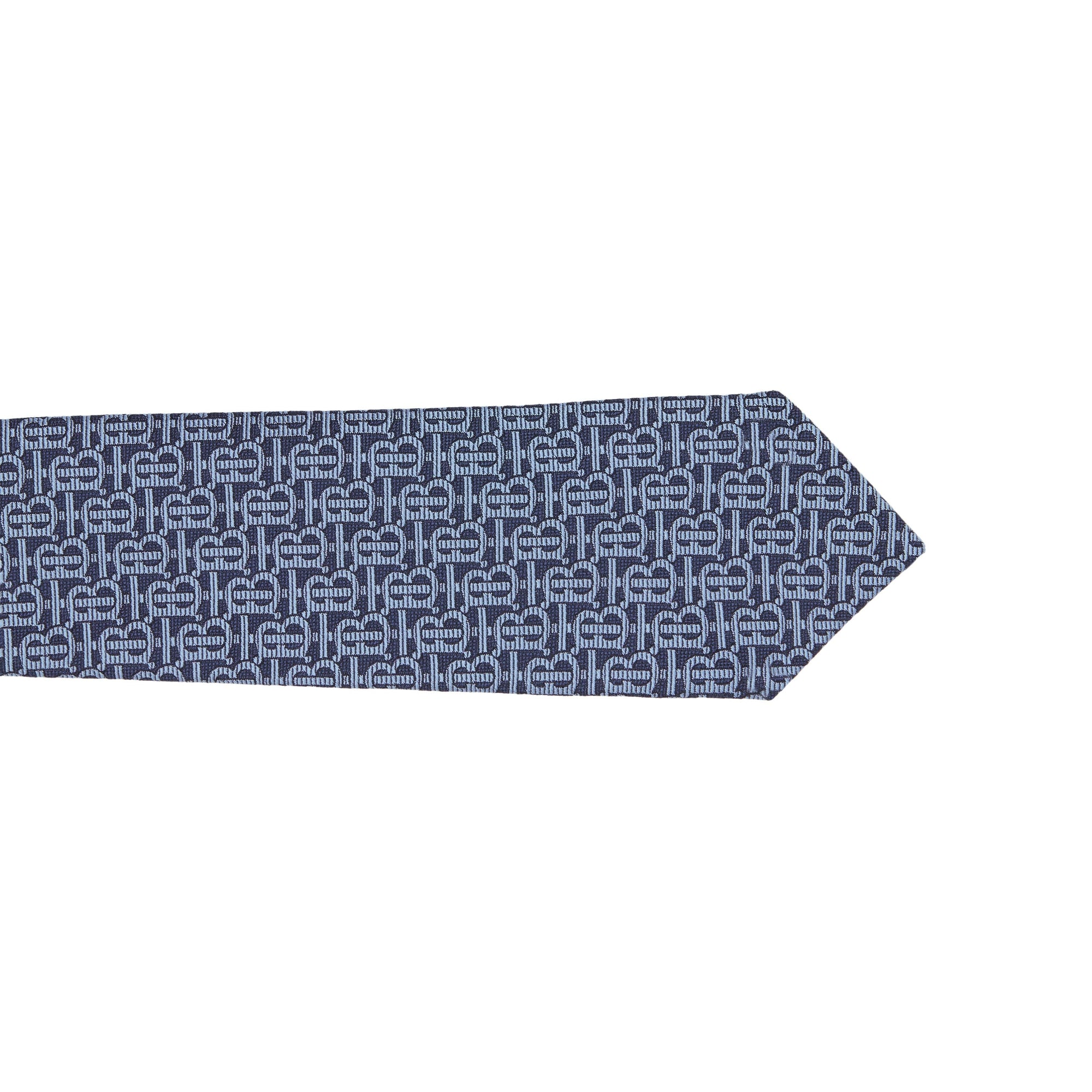 Cravate classique en jacquard de soie Monogram - Bright Navy