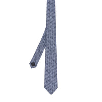 Cravate classique en jacquard de soie Monogram - Bright Navy