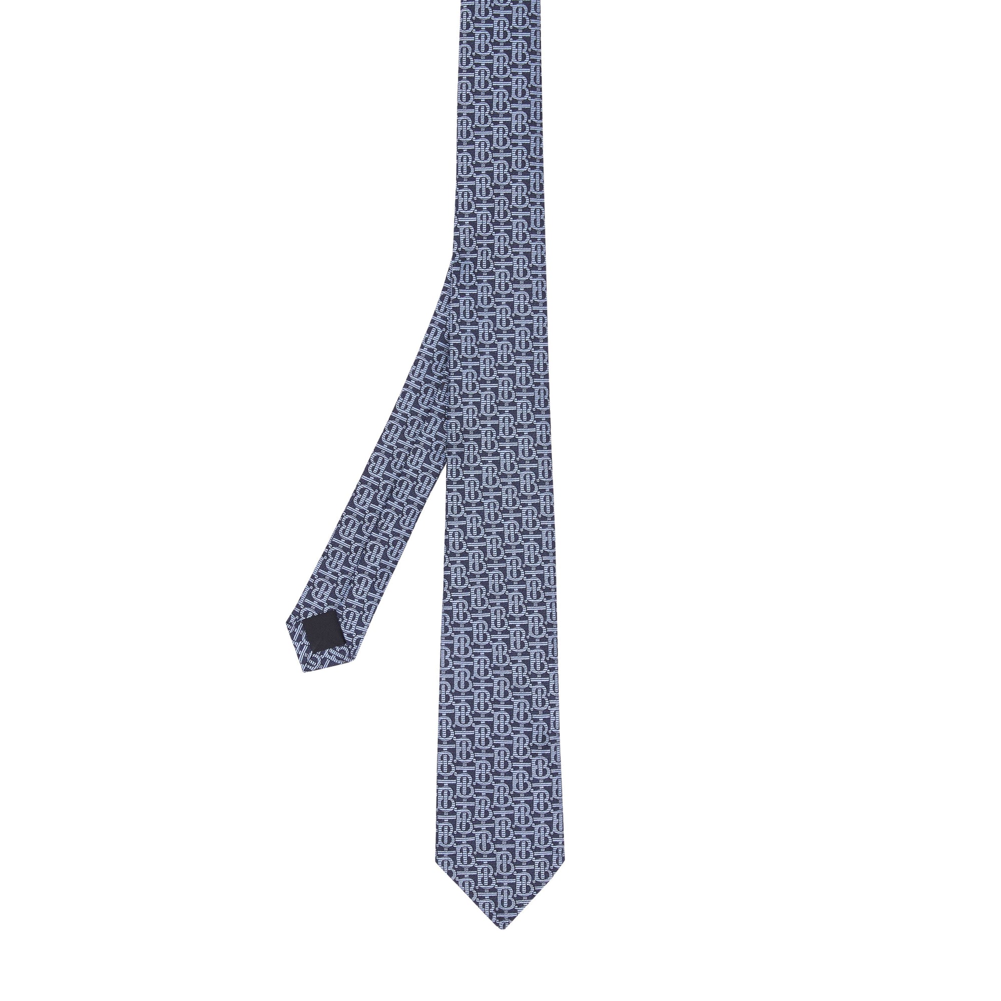 Cravate classique en jacquard de soie Monogram - Bright Navy