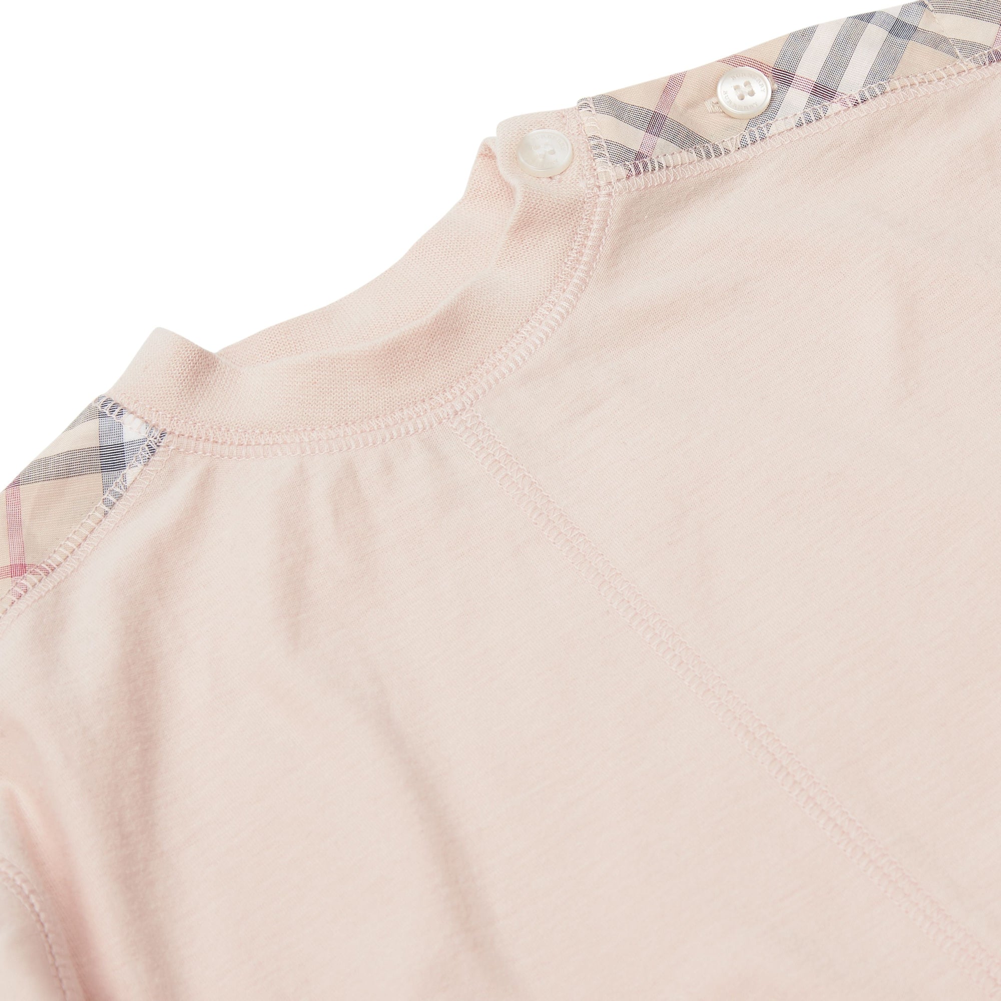 Coffret cadeau trois pièces en coton check pour bébé - Pale Rose Pink