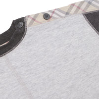 Combinaison en coton bicolore check - Grey Melange