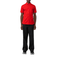 Chemise à manches courtes en coton extensible Monogram - Bright Red