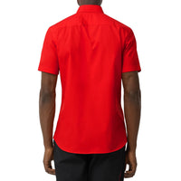 Chemise à manches courtes en coton extensible Monogram - Bright Red